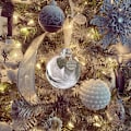 Miniatyrbillede 4 af 5: Klar julemindeornament fjerbold, juletræ minde hængende vedhæng mindegaver til tab af far 2,4'' hukommelse far sympati