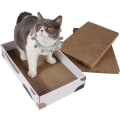 Miniatyrbild 1 av 5: Kattklösare kartong, 3 lager design kattunge katt klösbräda återvinning korrugerad klösbräda katt klös säng långvarig vändbar