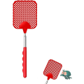 Pikkukuva 1 / 5: Retractable Fly Swatter (Red), Retractable Fly Swatter, Sturdy and Durable Telescopic Handle, Lightweight Manual Pest Control