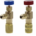 Miniatyrbillede 1 af 5: Sikkerhedsventil ventil Klimaanlægsventil - Flowventil Adapter i messingstik Forbindelse til R410 R22 Klimaanlæg Flowende Påfyldning, 2