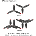 Pikkukuva 3 / 5: 2 paria hiilikuitu potkurin lapaa DJI FPV -lennokkia varten - Nopeasti irrotettavat potkurit - Hiljaiset potkurit - 4-lapainen potkuri - Lennokin potkuri