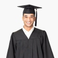 Miniatyrbillede 2 af 4: Hætte til dimission - Student hue til dimission fra universitet eller gymnasium - Sort student hue, One size 54 cm - 61 cm