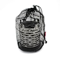 Miniatyrbillede 2 af 5: Sort Mesh Taske Nylon Taske Holdbar Mesh Taske med Snøre Lille Rejsetaske Mesh Opbevaringspose til Kosmetik Brusebad Gels Krukke Tennisbold Værktøjer 5 stk/lo