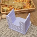 Miniatyrbild 5 av 5: Justerbar Toastskivare/Hemmagjord Brödskärningsguide, Plast Brödskivare Bröd för Skivning Bröd Fällbar Köksbakningsverktyg (Vit)