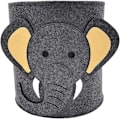 Miniatyrbillede 1 af 5: Filtetøjskurv - Elefant Babykurv Rund Sammenklappelig Opbevaringskurv til Kontor Soveværelse Tøj Bøger