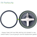 Miniatyrbild 5 av 5: 7 delar nutribullet Blender Cups  Blade Replacement Set 32oz Stor kopp med 1 Flip-Top to-Go lock och 1 lockring  Premium Extractor Blade med Compat
