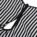 Miniatyrbillede 3 af 5: Frisør/Barber Shawl - Justerbar Sort og Hvid Stribet Hårklippingskåbe - Kort Stil