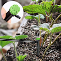 Miniatyrbillede 5 af 5: 100 stk. mikro-drypvanding mikro-spreder, 360 grader 8 vandhuller Vandingsflow-emittere til 1/4 slange (4-7 mm), grøn