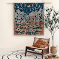 Miniatyrbillede 5 af 5: 1 stykke 160x130cm Plaid Tæppe Tricotic stjernehimmel dekoreret med komfortable bløde boheme-frynser Beskytter mod kulde til sofa sofa til hvile