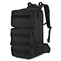 Miniatyrbillede 1 af 4: 45L Taktisk Rygsæk Militær Assault Taske Lærred Rygsæk Stor Laptop Taske Vandring Camping Rejse Trekking-Sort