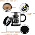 Miniatyrbild 4 av 4: Självrörande kaffemugg | Temugg | Elektrisk rostfri självrörande centrifugmugg med lock 450 ml | Sötaste julklappsidéer för
