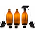 Miniatyrbillede 3 af 3: Sprayflasker - Glas - Rav - Premium - 500 ml med fin spraytrigger Genanvendelige flasker - Sæt med 3