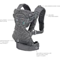 Miniatyrbillede 4 af 4: Flip Advanced 4-i-1 Baby Carrier, Baby Carrier Med Ergonomisk Sæde, Justerbar, Fremadvendt Og Fremadvendt Bæretilstand, Til Nyfødte Og B