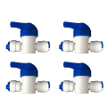 Miniatyrbillede 1 af 2: 4 pakke inline-haneventiler til 1/4\" LDPE køleskab fryser omvendt osmose filtersystem