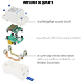 Miniatyrbillede 5 af 5: Engelsk skinne-type elektrisk energimåler husholdning enfaset elektrisk måler 220V watt-time måler multifunktion digitalt display multi-display 80A