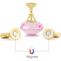 Miniatyrbild 3 av 5: Nagelkonstdisplaystativ (rosa) med magnetiskt stativ och kristallbas, nagelkonstdisplaystativ, nagelkonsttipsdisplaystativ för nagelkonstsalong.