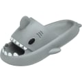 Miniatyrbild 1 av 3: Shark Slides Dam Herr Simbassäng och Strandtofflor Halkfria Öppna Tåsandsaler Haj Slides Tofflor Grå EU 40-41