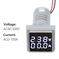 Miniatyrbild 2 av 4: Spänningstestare och detektor Mini Digital Square Volt-Ammeter Voltameter Ammeter Spänningsmätare Dubbel LED-display Spännings- och strömindikator Monitor