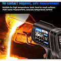 Miniatyrbild 2 av 5: Infraröd Termometer, -50°C～550°C Beröringsfri Lasertermometer med Färg LCD-Display för Kök/Reparation/Pizza/Industri (EJ för Människor)