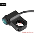 Miniatyrbilde 5 av 5: Motorsykkelysbryter, 12 V Universal 22mm Styre Brouillard Spot Light PÅ/AV Vanntett bryter