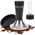 Miniatyrbillede 1 af 5: 58,3 mm Kaffetamper, Rustfrit Stål Kaffe Presse, 2-i-1 Kaffetamper Nåle Dispenser, Espresso Tamper Køkken Tilbehør med Silikon Pude