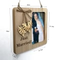 Miniatyrbilde 2 av 4: Klassisk fotoramme 20x15 cm i heltre med monter for 10 x 15 cm bilde inkludert