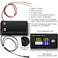 Miniatyrbild 3 av 5: 12V Batterikapacitetsindikator LCD-display Voltmeter Temperaturtestare för Li-ion Lifepo4 Blysyra