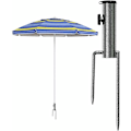 Miniatyrbillede 1 af 5: Parasolfod, flagholder parastol støtte til have/fiskeri/strand
