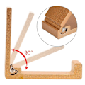 Miniatyrbillede 2 af 3: 2 stk. bøjle håndklæde kroge tøj håndklæde frakke rack væg dør tøj bøjler aluminium legering foldning kroge（sølv）