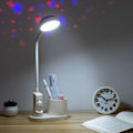 Miniatyrbillede 4 af 5: Skrivebordslampe, studielampe med automatisk farveskiftende sengebords penholder, dæmpbar genopladelig LED læselampe til børn (Pink)