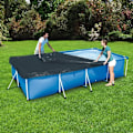 Miniatyrbild 3 av 4: Skyddande överdrag för pooler, 259 170cm Rund pool, Vintertäckning för ovanjordspool, hopfällbart och vattentätt poolskydd med vatten