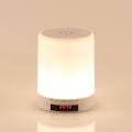 Pikkukuva 1 / 5: Bluetooth-kaiutin valoilla, kannettava langaton yövalo Bluetooth-kaiutin 7-värisellä LED-valolla ja älykkäällä kosketusohjauksella (valkoinen)
