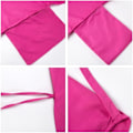 Miniatyrbillede 3 af 4: Langt mikrofiber strandstolbetræk, strandhåndklæde med opbevaringslommer, foldbart og let transatbetræk til solbadning, have (pink)