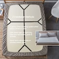 Miniatyrbild 2 av 4: (2 set/4 stycken, svart) Fästremmar för lakan - Kors -draperihörnstödremmar justerbara till 2-vägs Greppband av elastiskt lakan Madrass