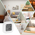 Miniatyrbillede 5 af 5: 4 Mini Indendørs Termometre (Hvid), Digitalt Termometer Hygrometer Bærbart Termometer til Hjem, Akvarium, Børneværelse, Inkubator, Kælder, Skiftende R