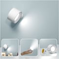 Miniatyrbild 1 av 5: 1 st (vit) Inomhusvägglampa, LED-vägglampa med USB-laddningsport Touch Control, 3 ljusstyrkenivåer 3 temperaturer 360° roterbar sovrum