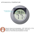 Miniatyrbillede 2 af 5: 6-pak Hygrometer Digitalt termometer LCD-skærm Fugtighedsmåler til affugter Shapels Babyværelse Hygrometer Babyværelse, Termometer