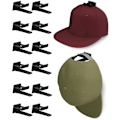 Miniatyrbillede 1 af 5: Klæbehattehylde Display Kroge til Væg Dør (12 Pakke) Baseball Cap Holder, Skab Opbevaringsarrangør, Stærk Kasketbøjle til Værelse Mancave, Ingen Dri