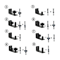 Miniatyrbillede 4 af 5: Multifunktionel Gulv Porte Porte De Grange Rulle Justerbar Rulle Gulvguide til Skydedøre