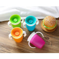 Miniatyrbilde 2 av 5: En blå kopp, en lilla kopp - En blå kopp, en grön kopp vardera - Miracle 360 ​​Lärkopp, Rosa/Lila, 2-pack