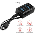 Miniatyrbild 4 av 5: B3 20W 1.6a Pro Balansladdare för 2S 3S 7.4V 11.1v Litium Lipo Batteri Mini Portabel RC Flygplansladdare - Svart