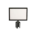 Miniatyrbilde 1 av 2: A4 liggende oppslagstavle for stolper med stropper, svart, A4 liggende