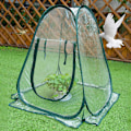 Pikkukuva 4 / 5: Mini-kasvihuone, sisä- ja ulkokäyttöön sopiva kasvihuonepeite PVC:stä, pieni kannettava puutarhakasvihuone - 70 x 70 x 80 cm