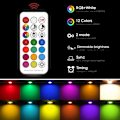 Pikkukuva 3 / 5: (4 kpl) LED-upotetut valonheittimet 10W (vastaa 60W) RGB-väriä vaihtava himmennettävä värillinen RGBW IP44 Lämmin valkoinen 2700K Pyöreät himmennettävät alasvalot R:ltä