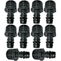 Miniatyrbilde 1 av 4: Sett med 10 adaptere/hannkoblinger Ø16mmx3/4 '' med utvendig gjenge (for Ø16mm slange) - kobling for irrigasjonssystem/vanning