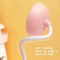 Miniatyrbillede 2 af 5: Dukke tegneserie led skrivebordslampe sjov og sød studie foldbar øjenbeskyttelse studerende børn læsning natlys seng gradient farve (gul)