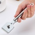 Miniatyrbillede 2 af 5: Sølv - 1 professionel skraber i rustfrit stål til glas og keramiske kogeplader til skrabning af maling, tapet, klistermærker, etiketter,.