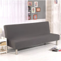Miniatyrbilde 1 av 5: Elastisk Clic Clac-trekk 3-seters sofa, ensfarget trekk til stue, grå