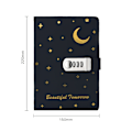 Miniatyrbillede 5 af 5: PU Læder Dagbog med Kodeordslås, A5 Kodeords Notebook Dagbog Digital Lås Dagbog Notesblok Manuel Skitsebog Daglig Plan Agenda, 120 Ark, 240 Sider