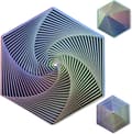 Gradient Fractal Hexagon - 3D Spiral Fidget Toy - Stress Relief (Lilla)